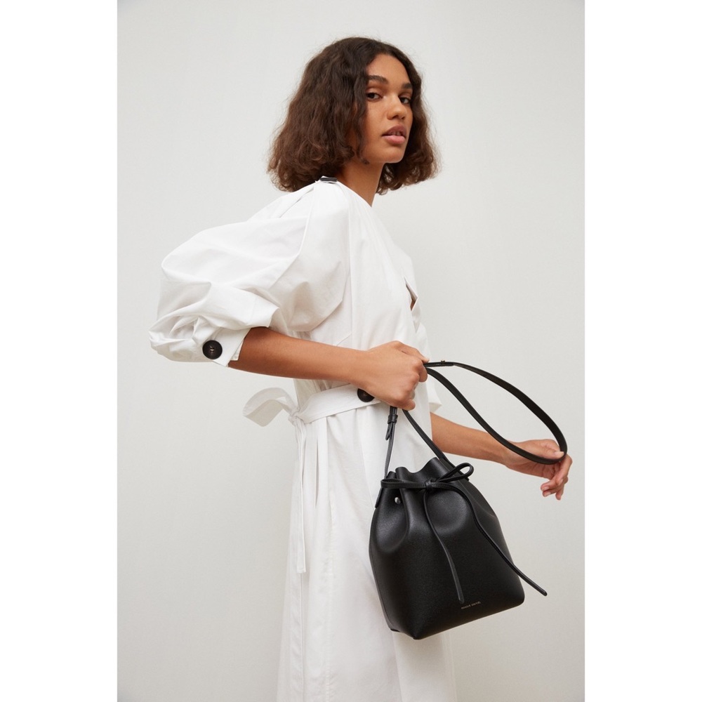 Mansur Gavriel Black Saffiano Mini Bucket Bag EUC - Picture 2 of 16